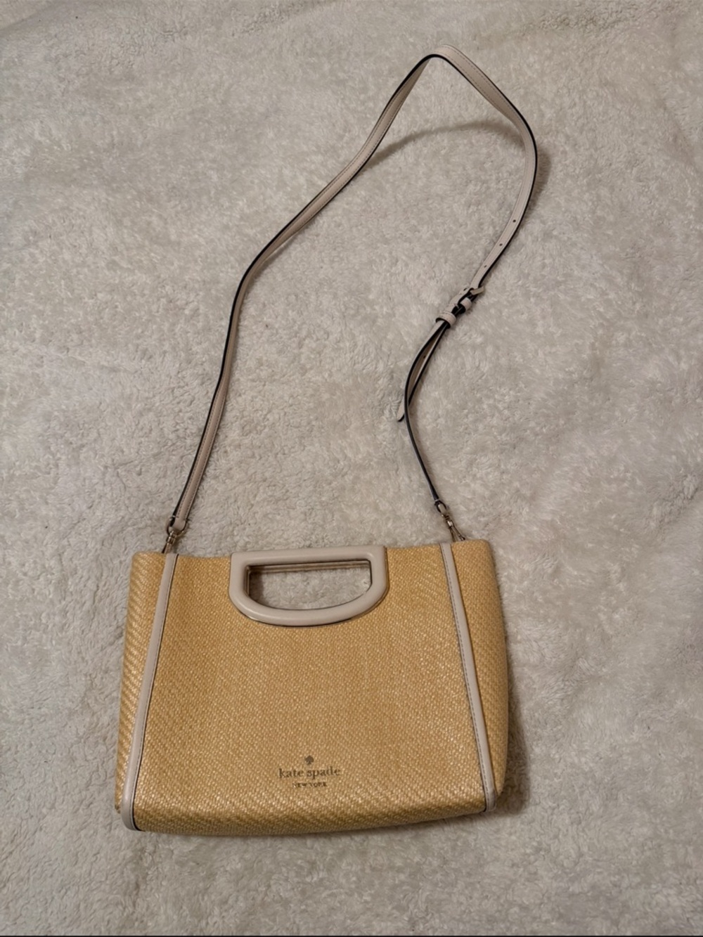 Kate Spade Alexia Straw Crossbody Purse/Clutch